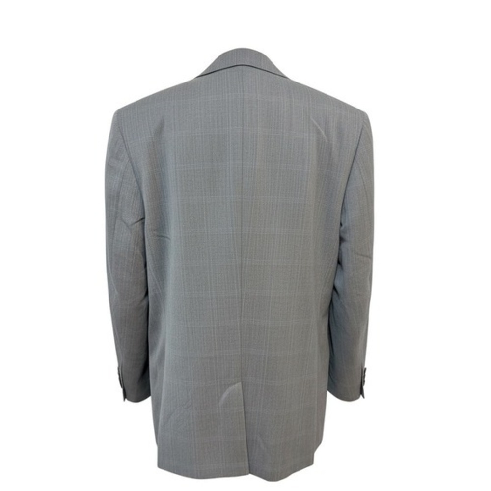 CANALI Italy Mens Grey Plaid Wool Suit Jacket Blazer Made in Italy Size 58 - Picture 5 of 9